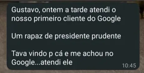 Conversa real de cliente da De Lucca Marketing