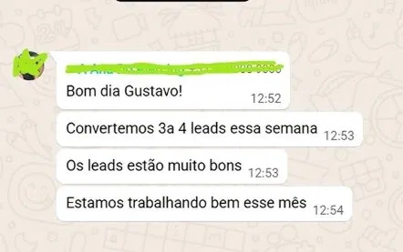 Conversa real de cliente da De Lucca Marketing